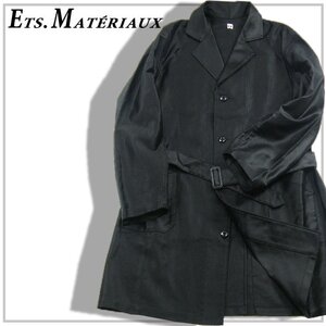 新品【EDIFICE 新宿店 WEB 限定商品】ETS.MATERIAUX / マテリオ フレンチ ワーク コート 2 日本製 M 秋冬春 ブラック 黒 ★352087