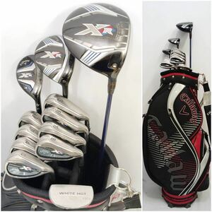 【12本+キャディバッグ】 メンズ 右利き 初心者～ キャロウェイ Callaway XR フレックスR統一 ゴルフクラブセット 管理番号 KY-1823