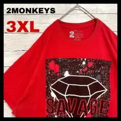 n59 US古着　2MONKEYS　半袖Tシャツ　ダイヤ　カット　ビッグロゴ