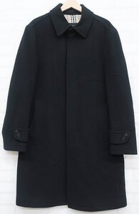 2J5287■バーバリーブラックレーベル カシミヤ混ウールシングルコート BURBERRY BLACK LABEL