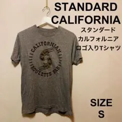 スタンダードカルフォルニア　ロゴ入りTシャツ　カットソー　グレー　 S