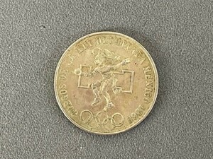 メキシコ五輪記念　１９６８年　25ペソ銀貨　長期保管品