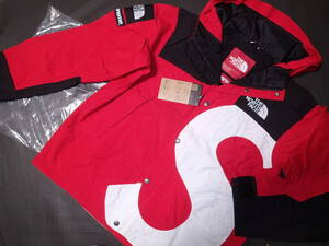 新品未使用　Sサイズ　SUPREME × THE NORTH FACE ノースフェイス S LOGO MOUNTAIN JACKET RED Gore-Tex マウンテン 