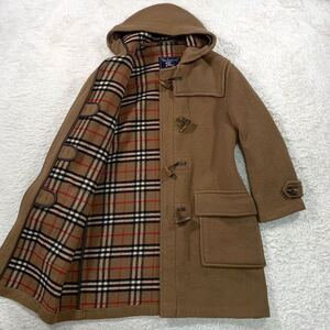 極美品 バーバリーズ ウール フード ダッフル コート ノバチェック 茶 3XL BURBERRYS ジャケット ブルゾン アウター イングランド製