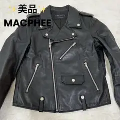 ✨美品✨MACPHEE マカフィー ライダース ダブル ラムレザー　ブラック　黒