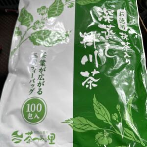 中根製茶 茶つみの里 お徳用抹茶入り深蒸し茶 ティーバッグ 100包入