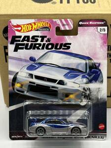 即決有★HW hotwheels ホットウィール FAST & FURIOUS NISSAN SKYLINE GT-R BCNR33 ワイルドスピード R33★ミニカー