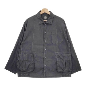 5-0119M♪PORTER CLASSIC POPLIN MIL-SHIRT JACKET サイズ1 定価38500円 ジャケット チャコールグレー ポータークラシック F98539