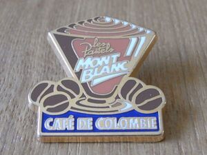 古い ピンバッジ : MONT BLANC モンブラン カフェ コーヒー 広告 ピンズ #B