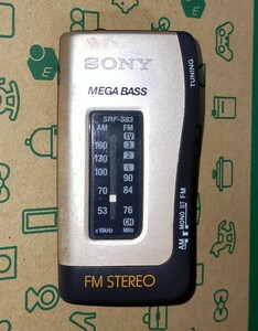 SRF-S83 ソニー 美品 受信確認済 完動品 ワイドFM AM FM ライターサイズ 通勤 防災 ジョギング 競馬 軽量 登山 985505 SRF-S86 姉妹品