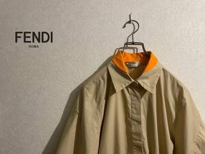 ◯ イタリア製 FENDI フレア スリーブ ブラウス / フェンディ ジャケット ベージュ オレンジ 42 Ladies #Sirchive