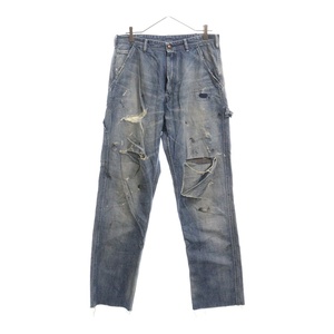 SAINT Mxxxxxx セント マイケル 24SS SAINT DENIM PANTS ダメージ加工 ペーインターデニムパンツ インディゴ SM-Y08-0000-051