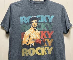 ROCKYロッキーTシャツ Lコピーライト映画ムービー古着シルベスタスタローン