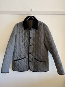 BARBOUR バブアー QUILT WOOL 英国製 キルティング ウール ジャケット 36 グレー