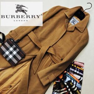 s18 華やかなロング丈◎参考価格20万●BURBERRY COLLECTION●高級カシミア使用トレンチコート バーバリーコート レディース M