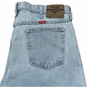 WRANGLER ラングラー ストレートジーンズ W34 ストレッチ USA規格 ブルー デニムパンツ (OL270)