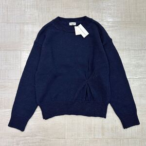 20aw 2020 DRIES VAN NOTEN ドリスヴァンノッテン W.K. SWEATER つまみ クルーネック プルオーバー セーター ニット ネイビー サイズ S 612