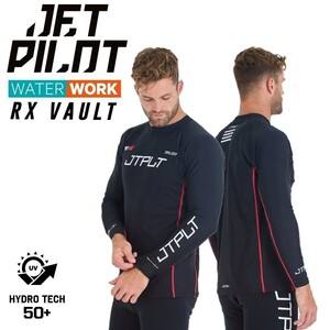 ジェットパイロット JETPILOT 2025 ラッシュガード 長袖 送料無料 RX ボルト L/S ラッシー JA24507 ブラック XL