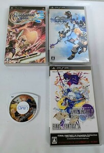 【中古】PSP ソフト4本 ファイナルファンタジーIV FF キングダムハーツ ファンタジースター 最後の約束の物語 ポータブル 3906他G