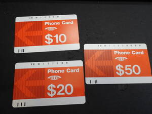 PHONE CARD　シンガポール 10＄20＄50＄