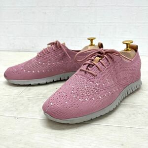 和474★ COLE HAAN ZEROGRAND コールハーン ゼログランド 軽量 スニーカー シューズ 6B ピンク レディース