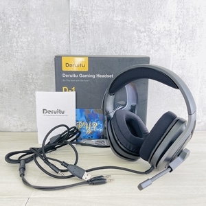 ゲーミングヘッドセット 新品未開封 Deruitu D-1 Gaming Headset ブラック 　ゲーム用 ヘッドホン /83017在★15