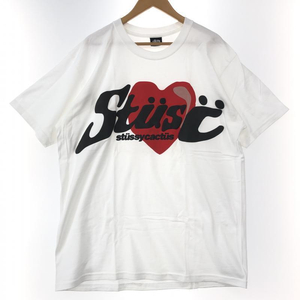 【中古】STUSSY × Cactus Plant Flea Market HEART TEE Tシャツ L 白 ステューシー カクタスプラントフリーマーケット[240010447497]