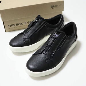 Clarks(クラークス) 厚底スニーカー レイトンレイ ブラックレザー レディース 22.5cm