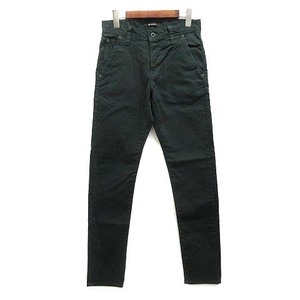 未使用品 ジョンブル JOHNBULL トリコチン ストレッチ ジップ スリム パンツ 11929 ダークグリーン S メンズ