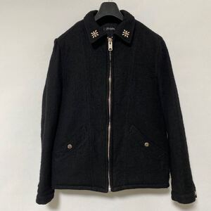 美品 ルード ギャラリー ウール ジップ 中綿 ジャケット 2 rude gallery black ブラック スタッズ ライダース jacket