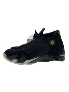 NIKE◆AIR JORDAN 14 RETRO/エアジョーダンレトロ/ブラック/487471-005/28cm/BLK/レ