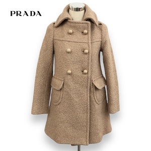 【ITERYVJ3UU0F】PRADA プラダ コート ロングコート アウター ウール ベージュ レディース サイズ 38