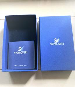 新品同様★SWAROVSKI　スワロフスキー　保存箱　ケース　ギフトボックス　青×白　正規品　ジュエリーケース　ミニ冊子付★贈り物にも