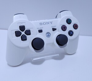 動作品 PS3 コントローラ ソニー純正 プレイステーション DUALSHOCK3 white 白 プレステ CECHZC1J A1 コントローラ 希少品 (A-2)