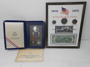 西∞G4 UNITED STATES MINT リバティコイン 貨幣 銀貨 2点セット プルーフ 1993/1776-1976 建国記念 古銭 切手 紙幣 硬貨 アメリカ 海外