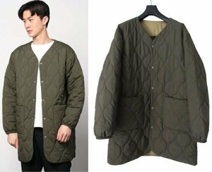 EEL イール AWESOME KOSAME COAT M ノーカラー キルティング オーサム コサムコート カーキ