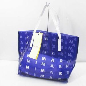 未使用品 マルニ MARNI KIDS マルニ キッズ トートバッグ M00628 M00PV PVC クリア ハンドバッグ ビーチバッグ ロゴ 0M833 レディース