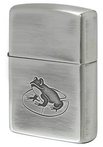 Zippo ジッポライター カエル いきものモチーフ 動物 銀メッキいぶし 80050 プレゼント 男性 女性 かわいい メール便可