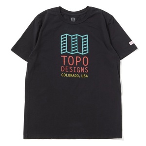 TOPO DESIGNS トポデザインズ USA ORIGINAL LOGO TEE ロゴTシャツ BLACK L