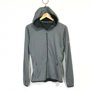 as57dE berghaus バーグハウス パーカー グレー レディース サイズUSA M アウトドア 薄手 ジップアップ フーディー