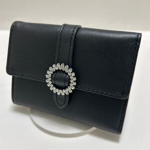 ☆未使用-展示品☆ ◆JILL by JILLSTUART ジル バイ ジルスチュアート　三つ折り財布◆　ビジューリング　ブラック 【送料無料】1128