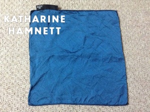 ★中古★日本製 キャサリンハムネット ロンドン ハンカチ メンズ レディス ユニセックス ファッション KATHARINE HAMNETT LONDON