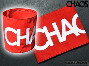 ◆British PUNK Fashion◆ロックなアクセント★ アームバンド腕章【ＣＨＡＯＳ】RED 送料無料