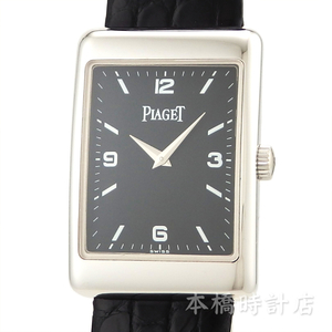 【中古】K18WG　ピアジェ　PIAGET　ア・ラシェンヌ　ALANCIENNE　9952　ブラック文字盤　OH済み