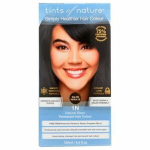 tints of nature 1N ブラック ナチュラルヘアカラー 白髪染め ヘルシー オーガニック ソフト 低刺激 ビーガン ヴィーガン