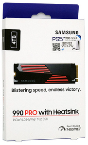 【新品訳あり(箱きず・やぶれ)】 SAMSUNG製 SSD 990 PRO with Heatsink MZ-V9P4T0G-IT 4TB [管理:1000029527]