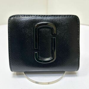 ◆MARC JACOBS マークジェイコブス M0014986◆ 折り財布　レザー　ブラック　ファスナー引き手交換 【USED】0529