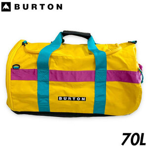 国内未入荷■ BURTON (バートン) ボストンバック Backhill Duffel Medium 70L マルチカラー イエロー [15297101] 大容量 スノーボード 防水