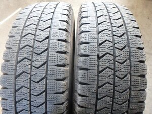 B289 送料無料【205/75R16 113/111】ブリヂストン W989 スタッドレス 2本 2023年製 約6分山