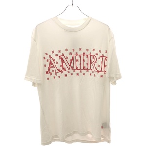 AMIRI アミリ 23SS ペイズリーロゴTシャツ ホワイト L ITM9OXU8A68G